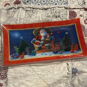 Gotham Festive Santa Holiday Serving Tray